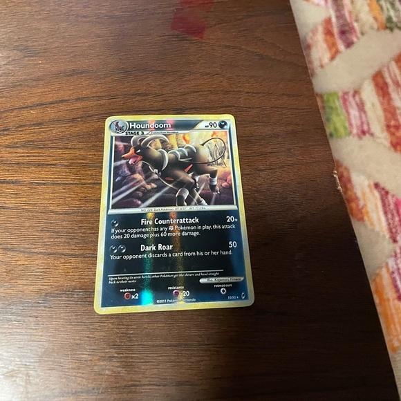 🐉 Holographic Houndoom Pokemon Collectable Trading Card 10/95 🐉 - Picture 2 of 5